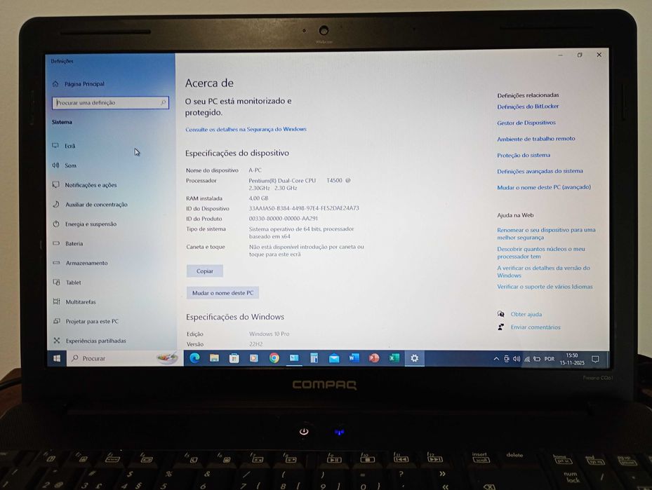 Vendo portátil COMPAQ cqc 61