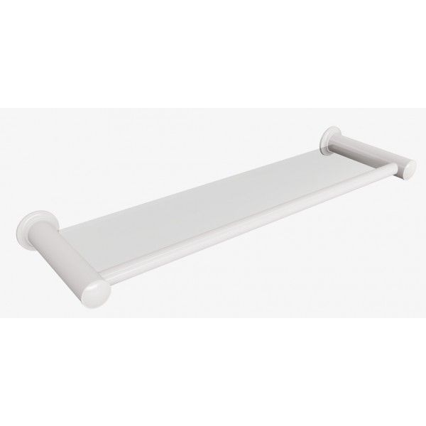 Półka łazienkowa szklana 50 cm ANDEX Classic 001/50B biała