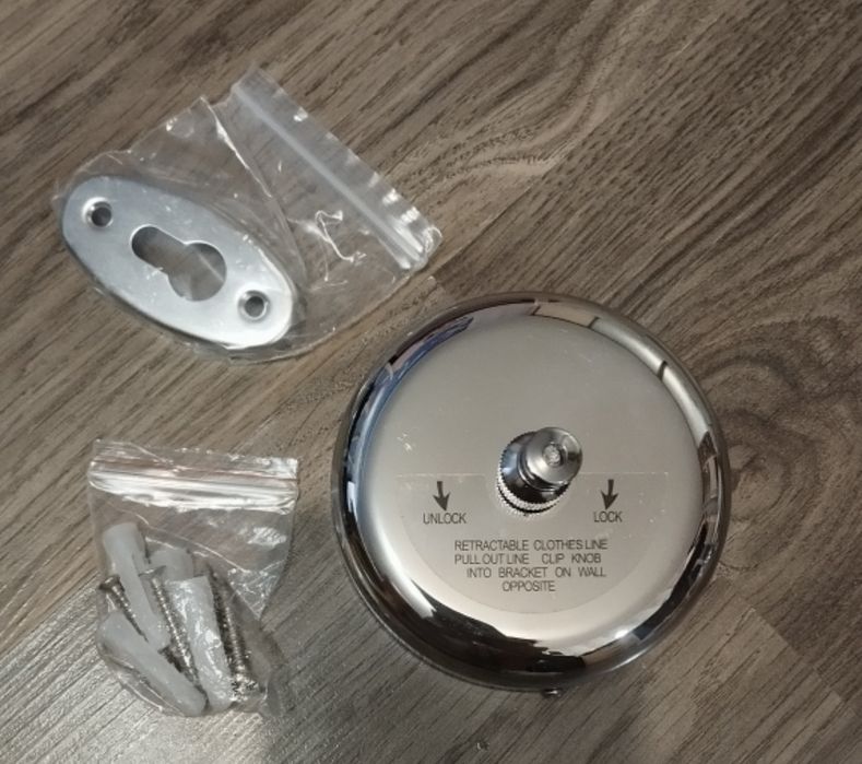 Вытяжная бельевая веревка, сушилка для одежды 2,8 М Хром.