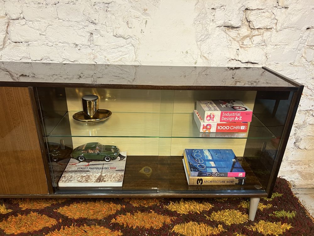 Barek biblioteczka witryna prl vintage retro