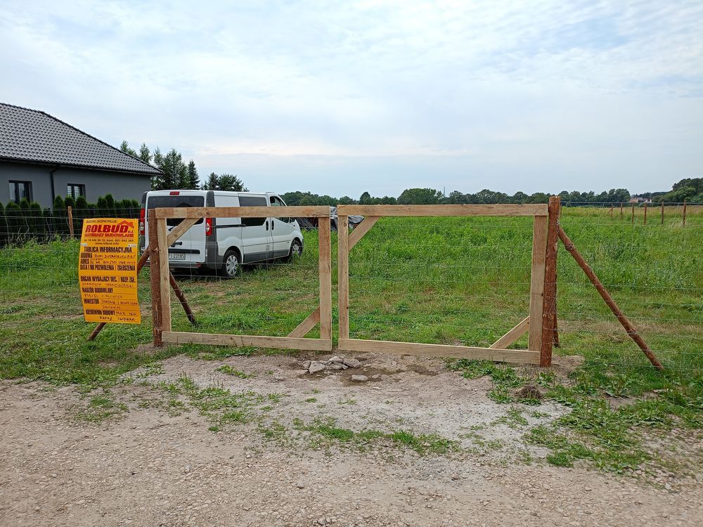 Ogrodzenie budowlane tymczasowe z siatki leśnej
