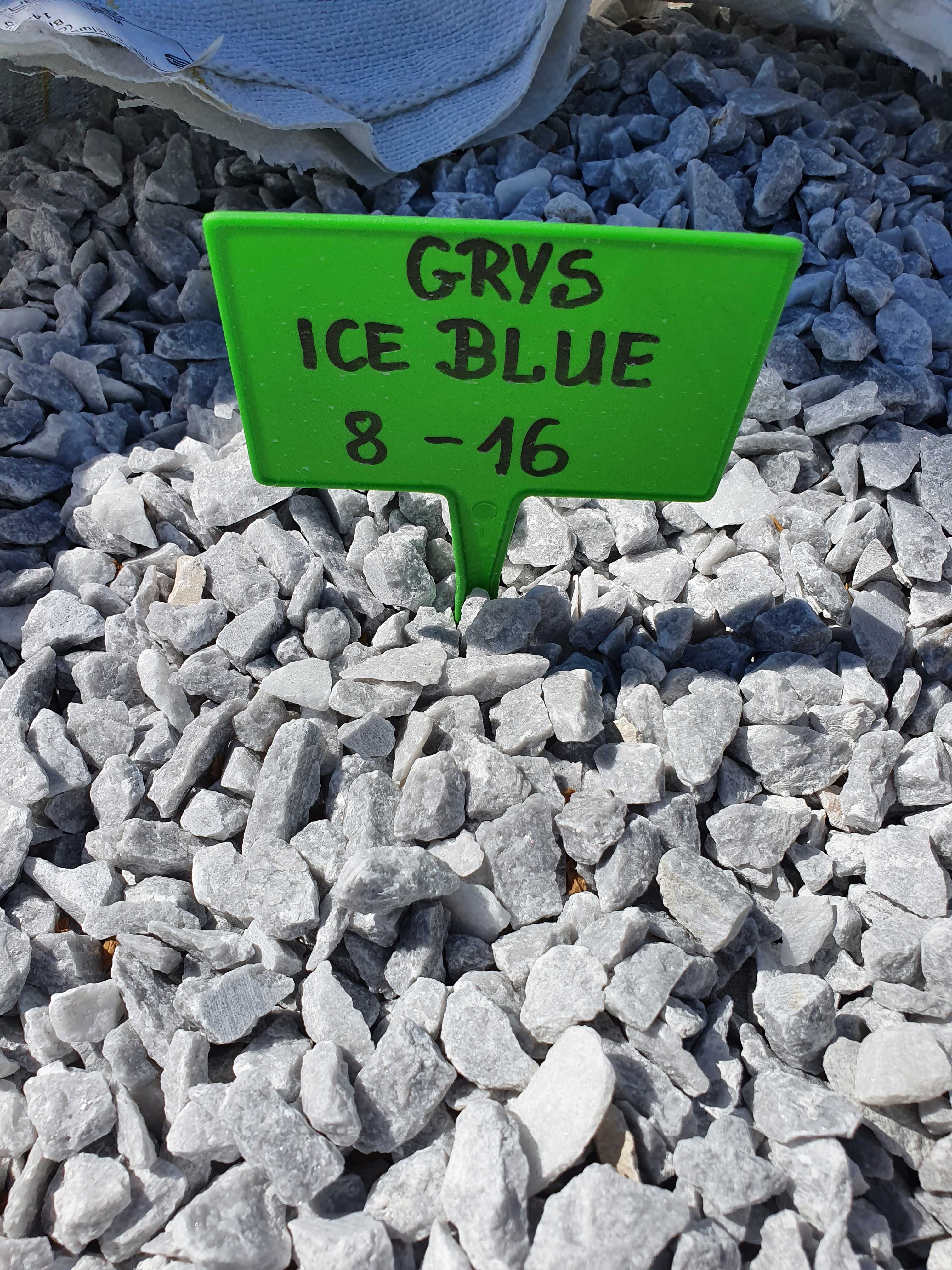 JUT Lodowy Kamień Ice Blue Kamień ogrodowy ozdobny grys otoczak perłow