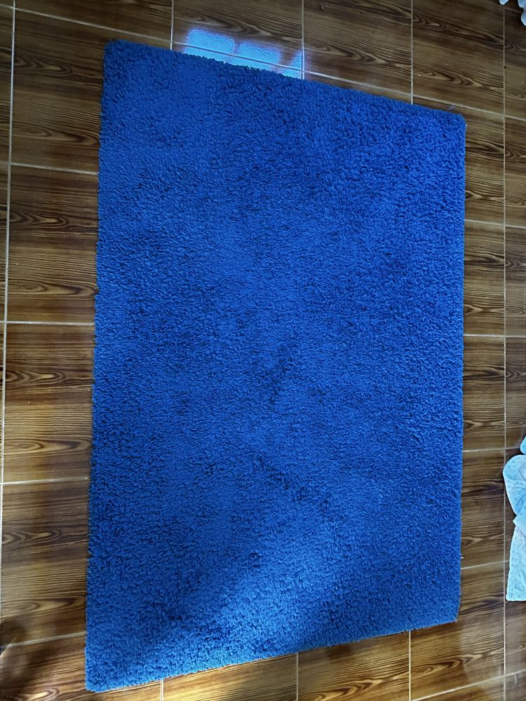 Tapete  de cor azul vivo