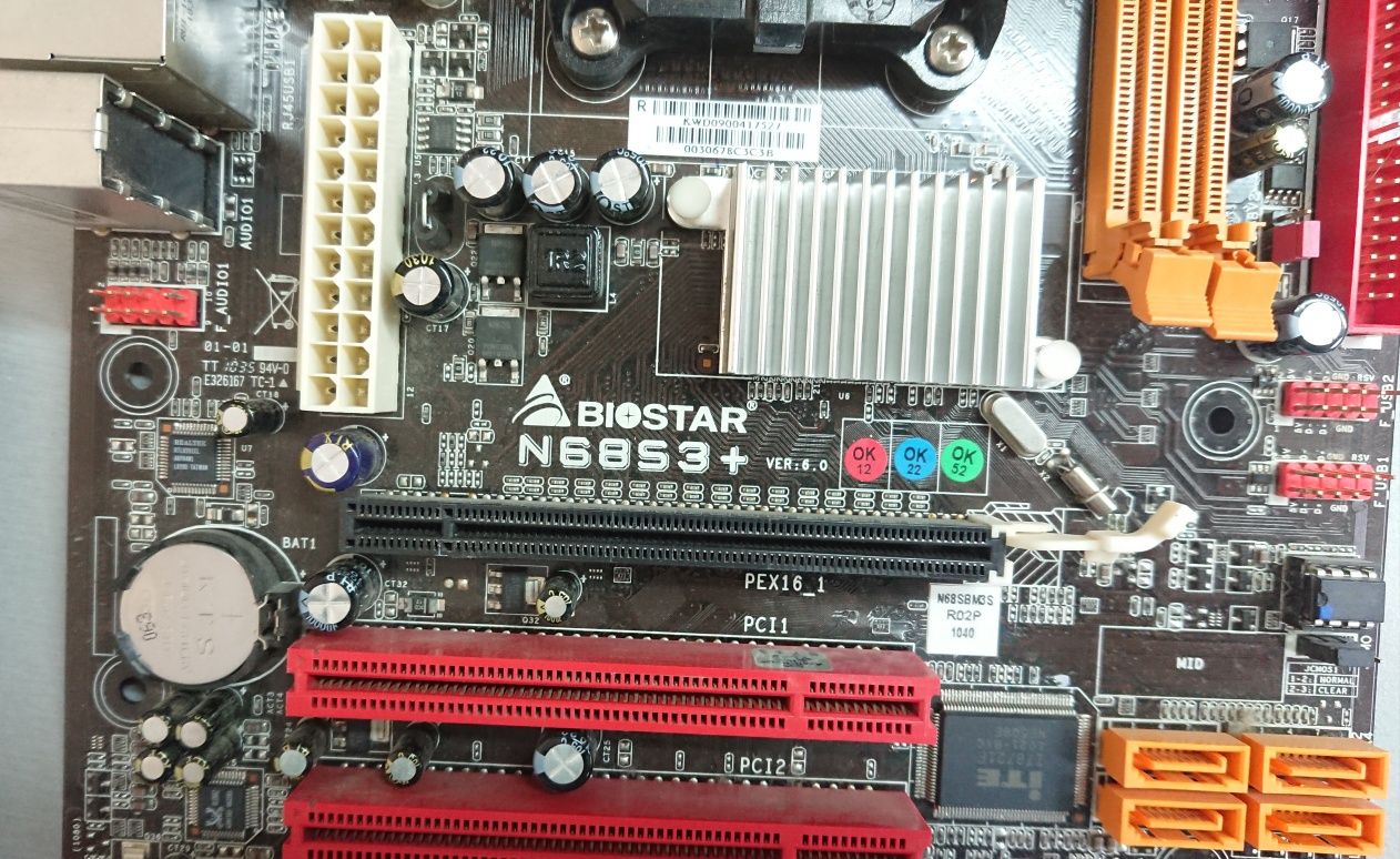Материнская плата Biostar N68S3+ (sAM3 NVIDIA MCP68S GeForce) Нерабоча