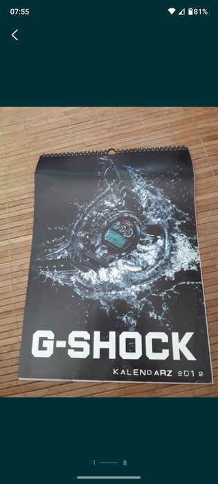 Kalendarz Casio G Shock.