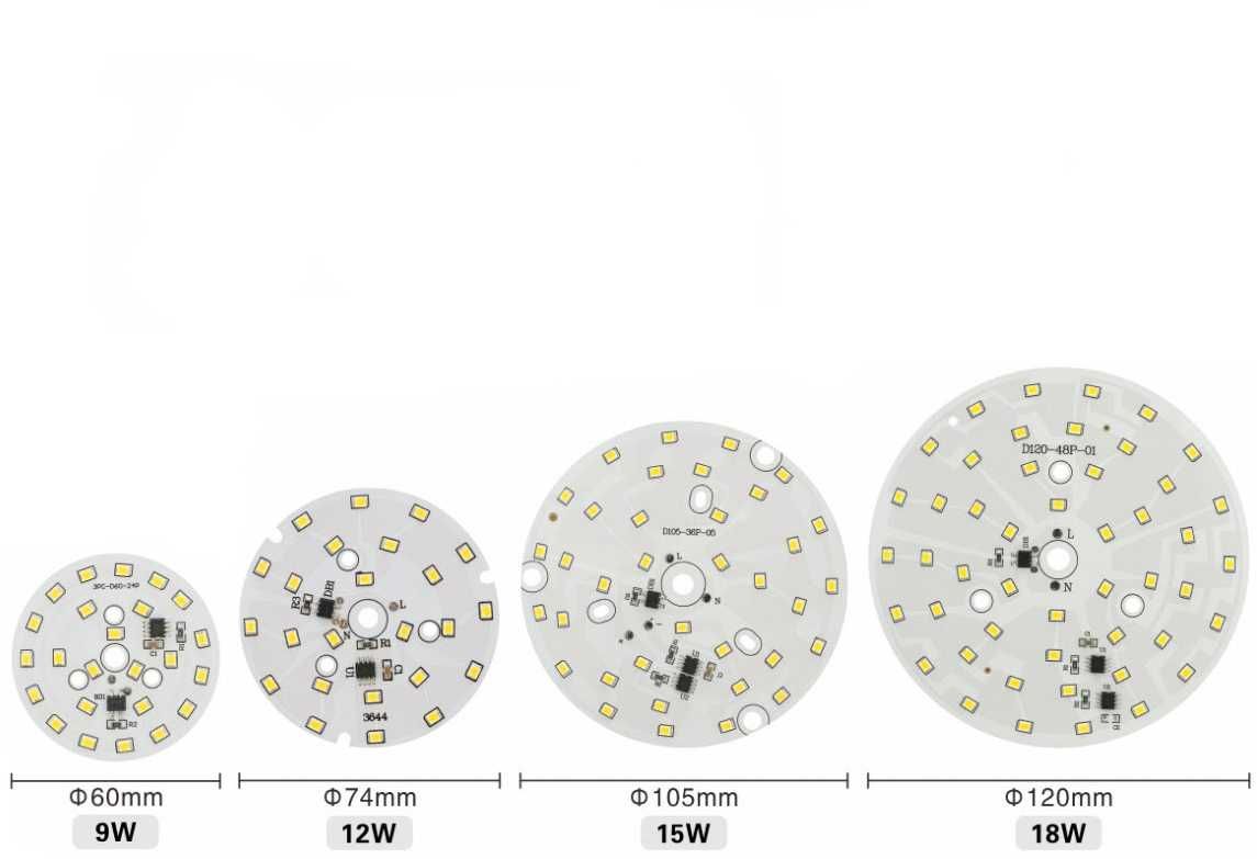 Светодиодный LED модуль  3-18W 220V плата для ремонта ламп, светильник