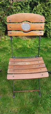 Krzesło ogrodowe, metalowe, składane