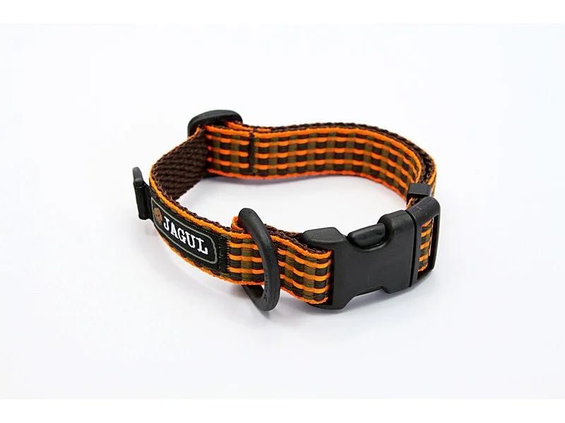 Obroża Jagul Geo Melange 2 cm (25 -34 cm) z zawieszką na adresówkę