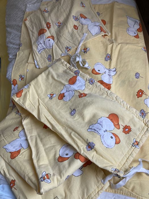 Komplet pościeli do łóżeczka dziecięca z ochraniaczem na łóżeczko