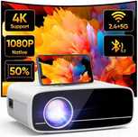 AKATUO XR21 Projektor 4K 15000l 1080p 5G WiFi Bluetooth kina domowego