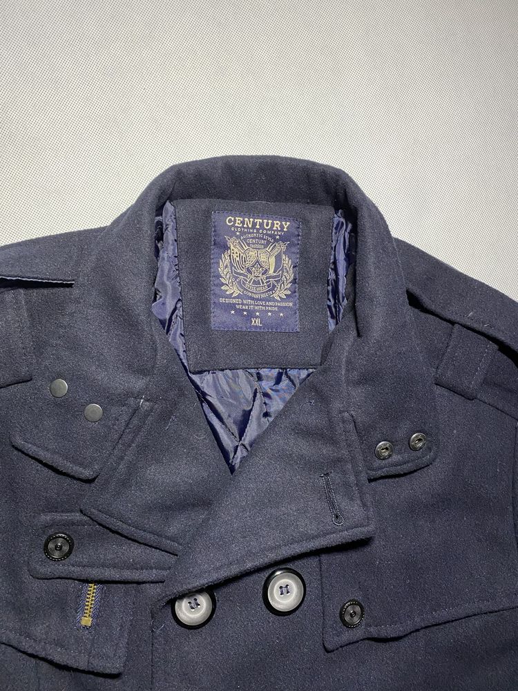 Płaszcz męski elegancki granatowy Century XXL/44