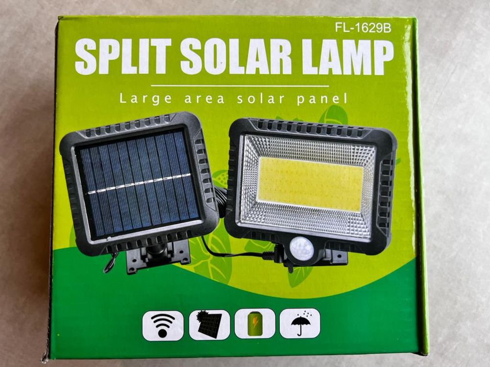 Lampa solarna LED naświetlacz z czujnikiem ruchu wodoodporna solar 5m