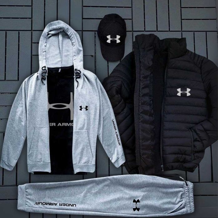 Under Armour костюм, футболка, кепка, куртка комплект 5в1 Андер кофта