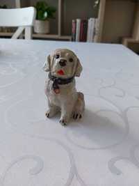 Figurka pies siedzący gliniany piesek ozdoba dekoracja do domu