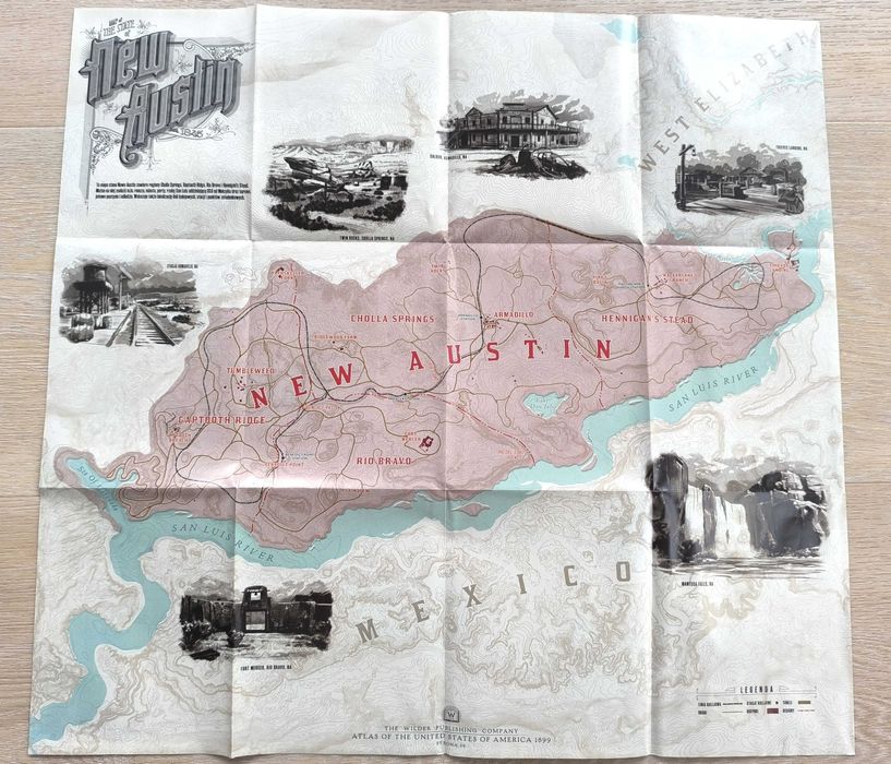 Red Dead Redemption II - KOLEKCJONERSKA MAPA New Hanover + New Austin