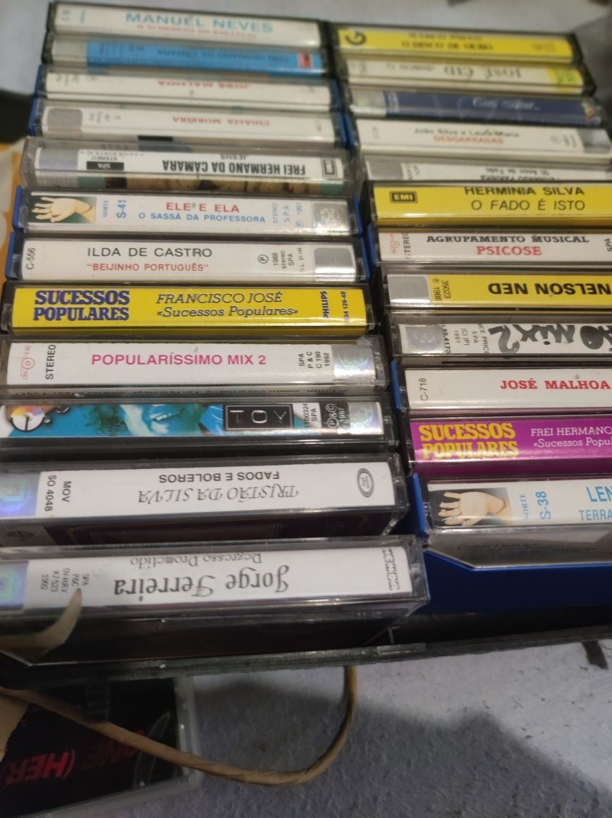 Lote de 62 cassetes de musica portuguesa se