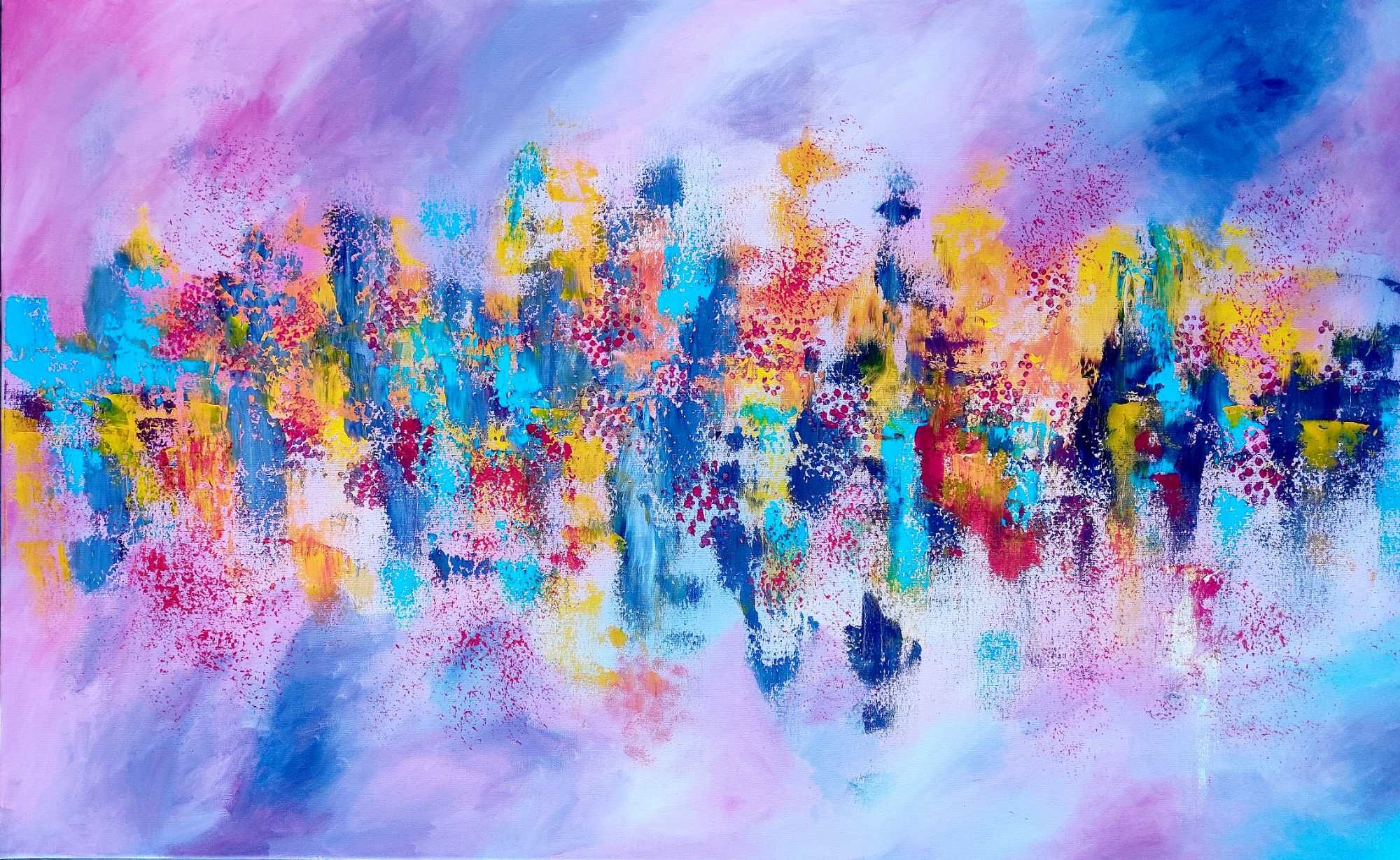 Pintura abstrata tamanho 130x80cm