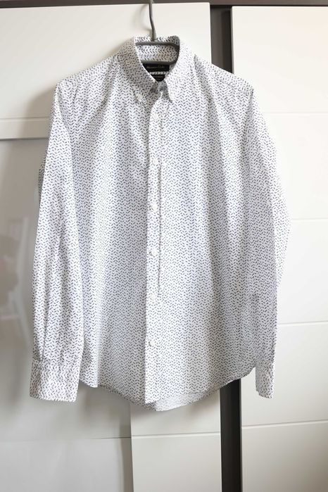!Jak nowa! Biała, bawełniana koszula Massimo Dutti, S!
