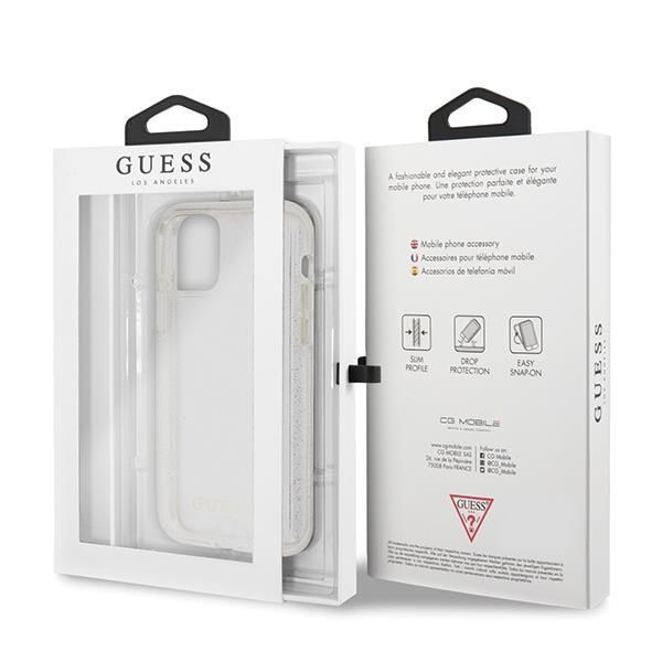 Guess Guhcn58Pcglsi Iphone 11 Pro Srebrny/Silver Hard Case Glitter