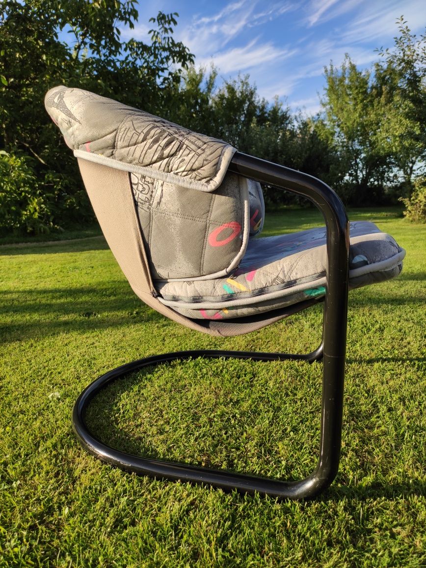 Wygodny stabilny fotel na płozach bujany / fotel ogrodowy