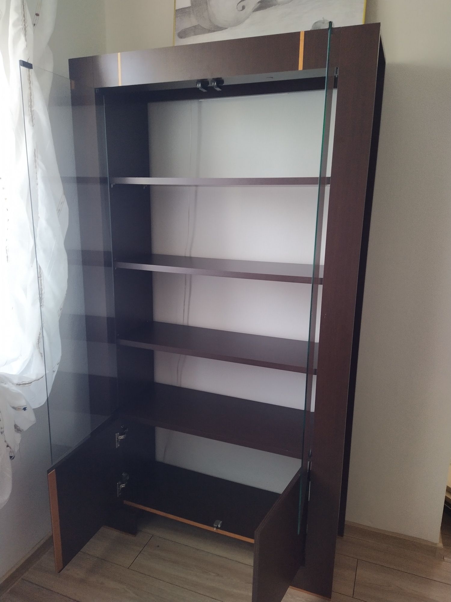 Witrynka biblioteczka regał witryna biblioteka vox modern wenge