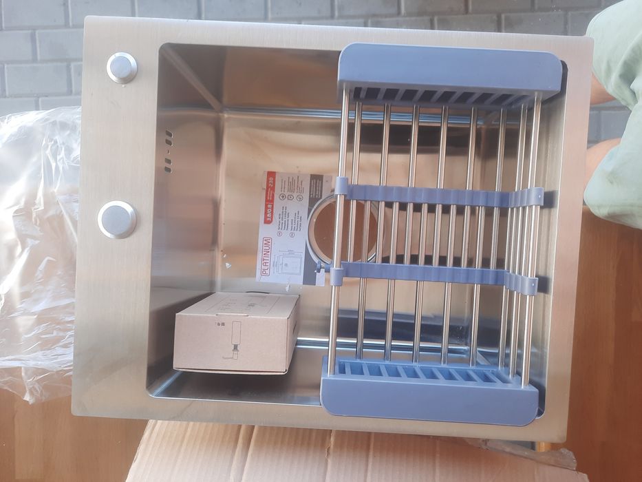 Мойка PLATINUM 400x500 нержавейка, новая в упаковке, комплектная