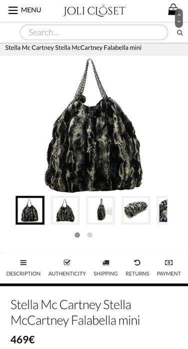 Женская меховая сумка Stella McCartney Fur Falabella Tote Оригинал
