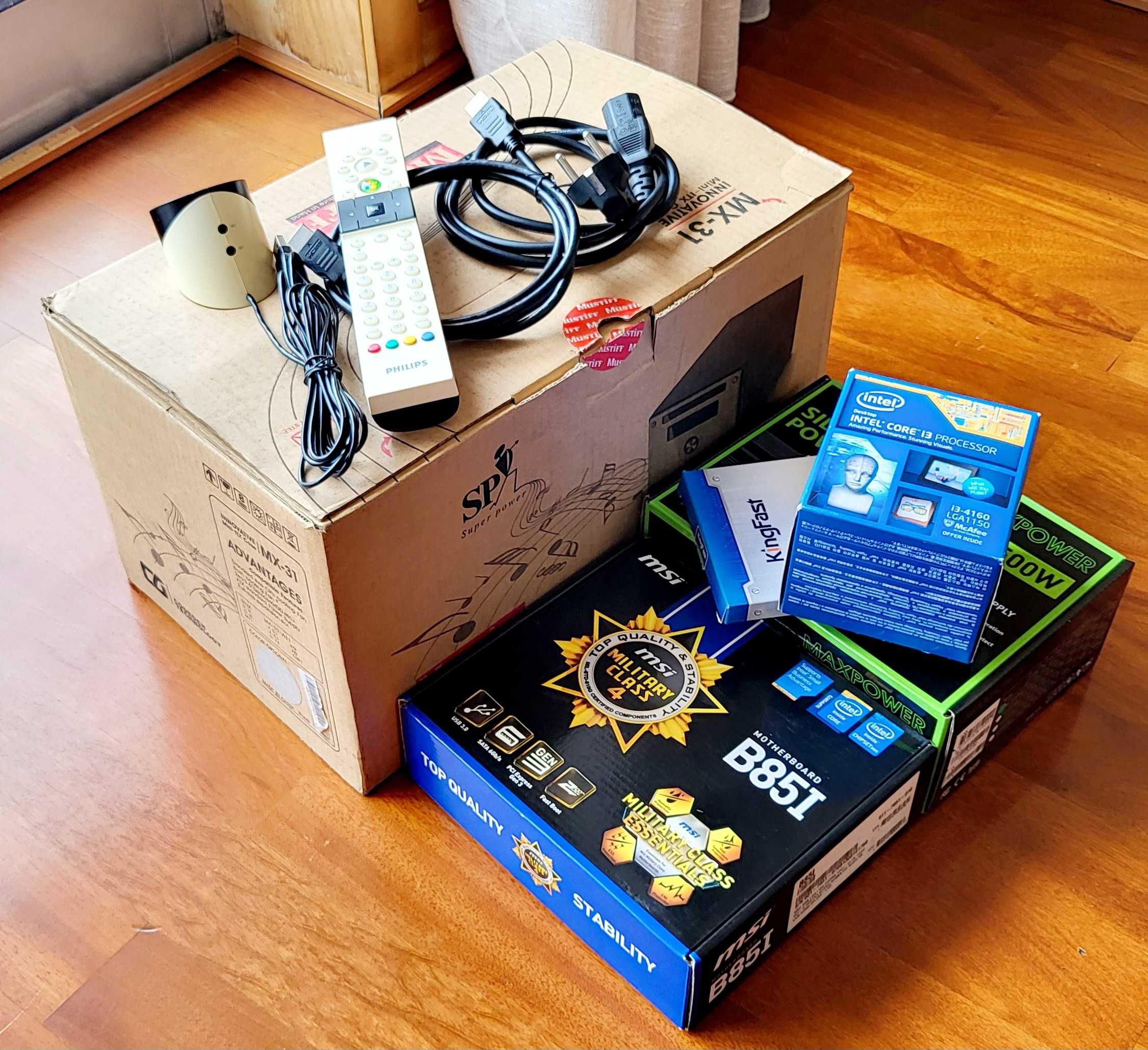 PC Mediacenter [Mini-ITX] HTPC Intel i3 SSD120GB 8GB Linux  KODI