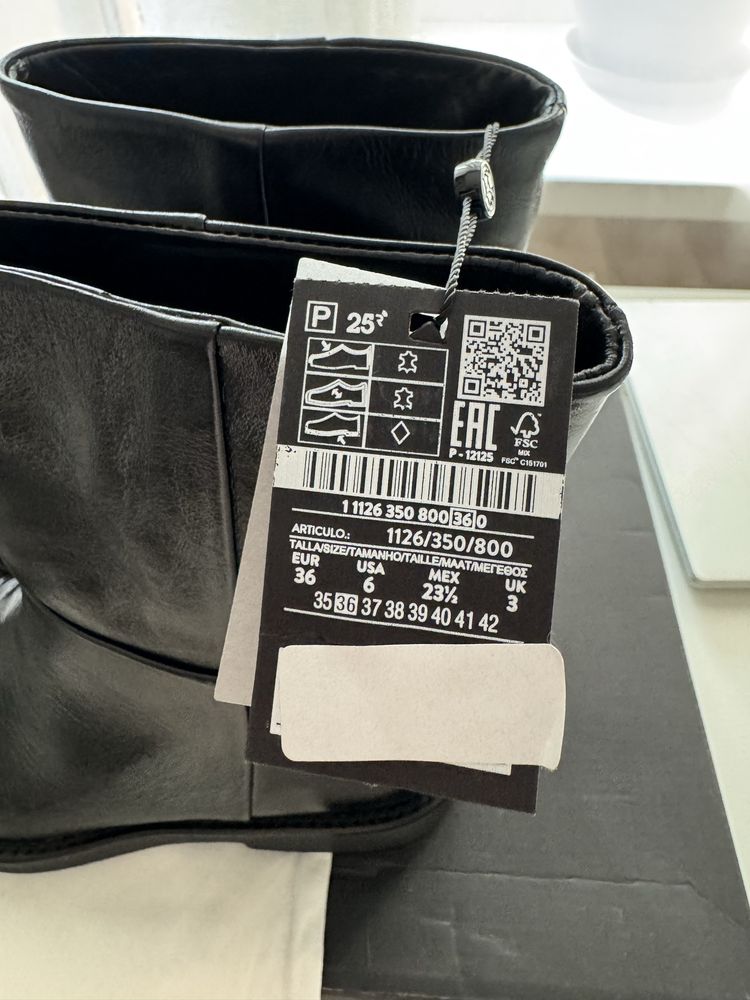 Шкіряні Чоботи - Massimo Dutti; 36