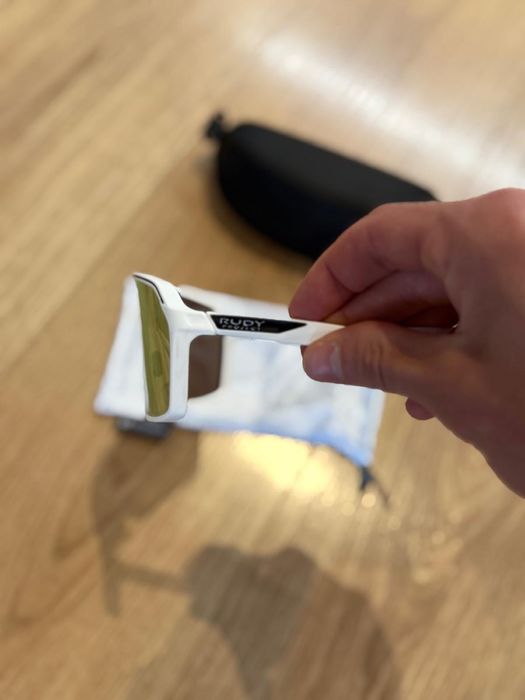 Rudy Project Spinshield okulary kolarskie/sportowe white/gold  uzywane