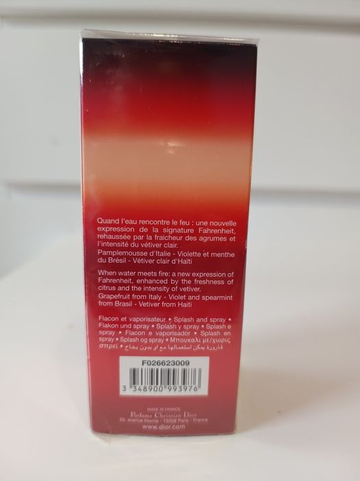 Dior Aqua Fahrenheit 75ml edt. Stara wersja.
