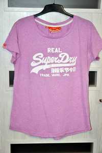 T-shirt damski różowy Superdry r. M