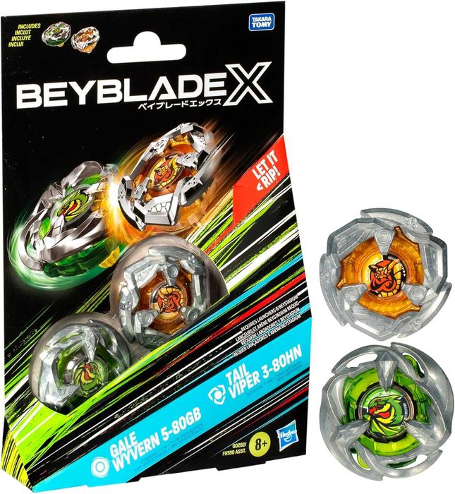 Beyblade X Gale Wyvern 5-80GB & Tail Viper 3-80HN Dual Pack