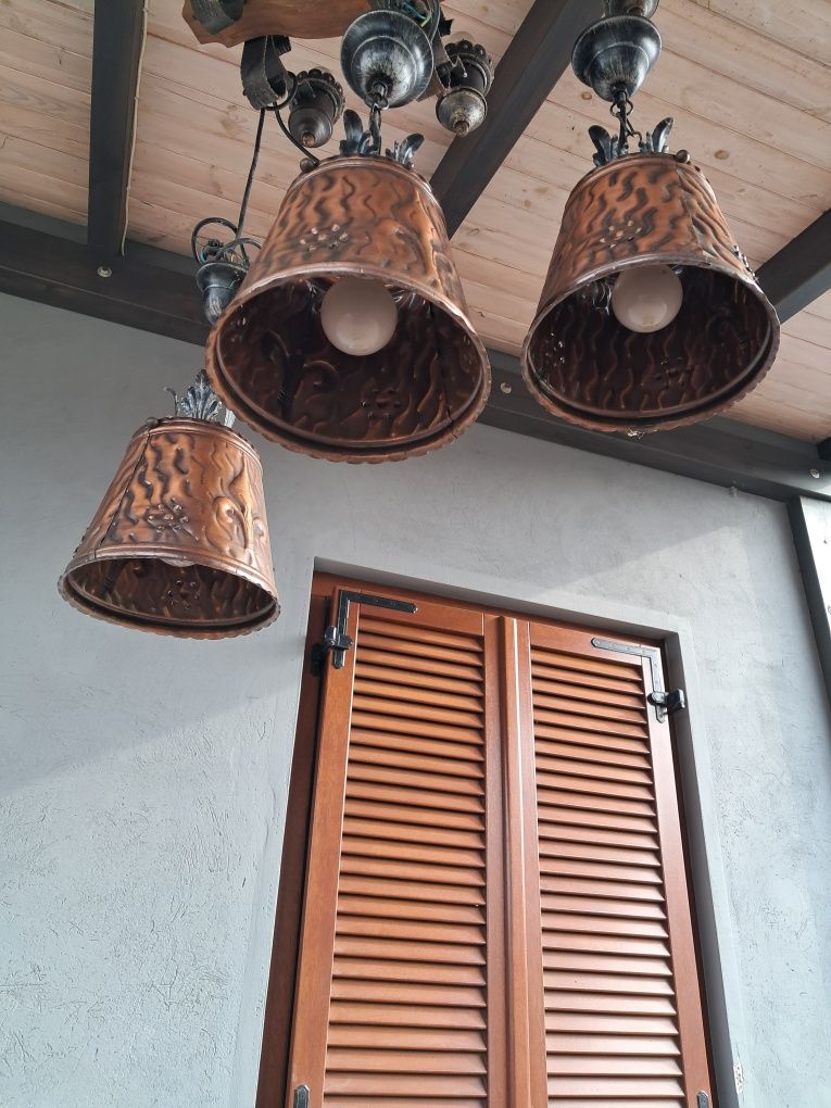 Lampy mosiężne 3 szt