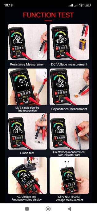 Мультиметр GVDA 119B 6000oтс/True rms.