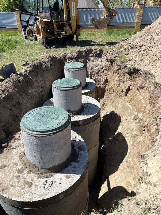 Септик під ключ, копка канадизации, траншеи, вигрибние ями, кільця
