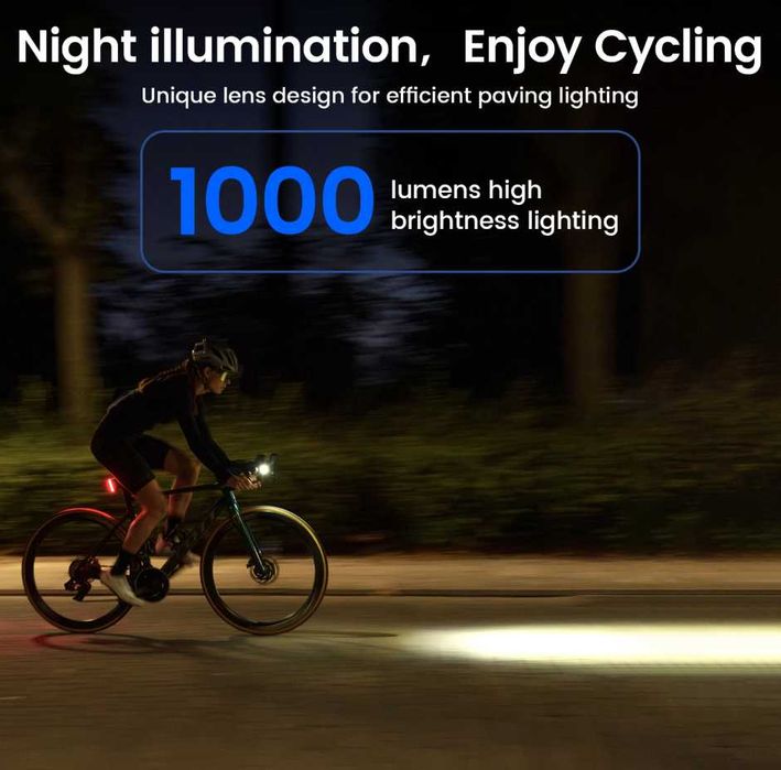 Велосипедный фонарь, фара RAVEMEN FR1000 с креплением для GPS Garmin