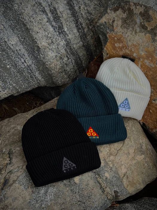 Шапка Nike x ACG мужская черная шапка Найк Асдж чорна зимня теплая