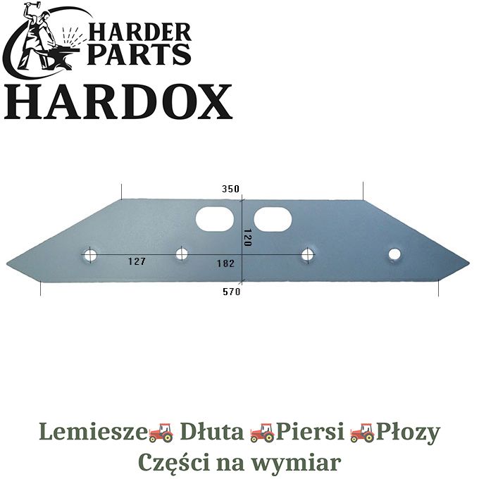 Płoza Gregoire Besson HARDOX 177312 części pługa 2X lepsze niż Borowe