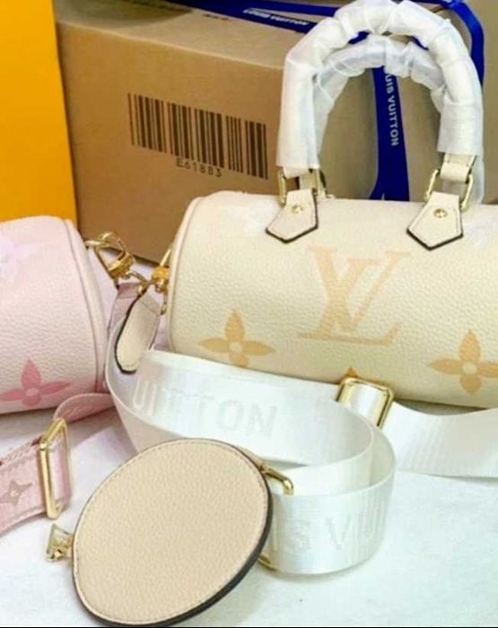 LV Louis Vuitton Papillon BB monogram  crema kremowa torebka