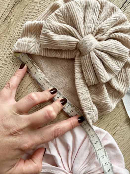 Komplet czapka turban zestaw dziewczynka niemowlę 6-12 miesiecy