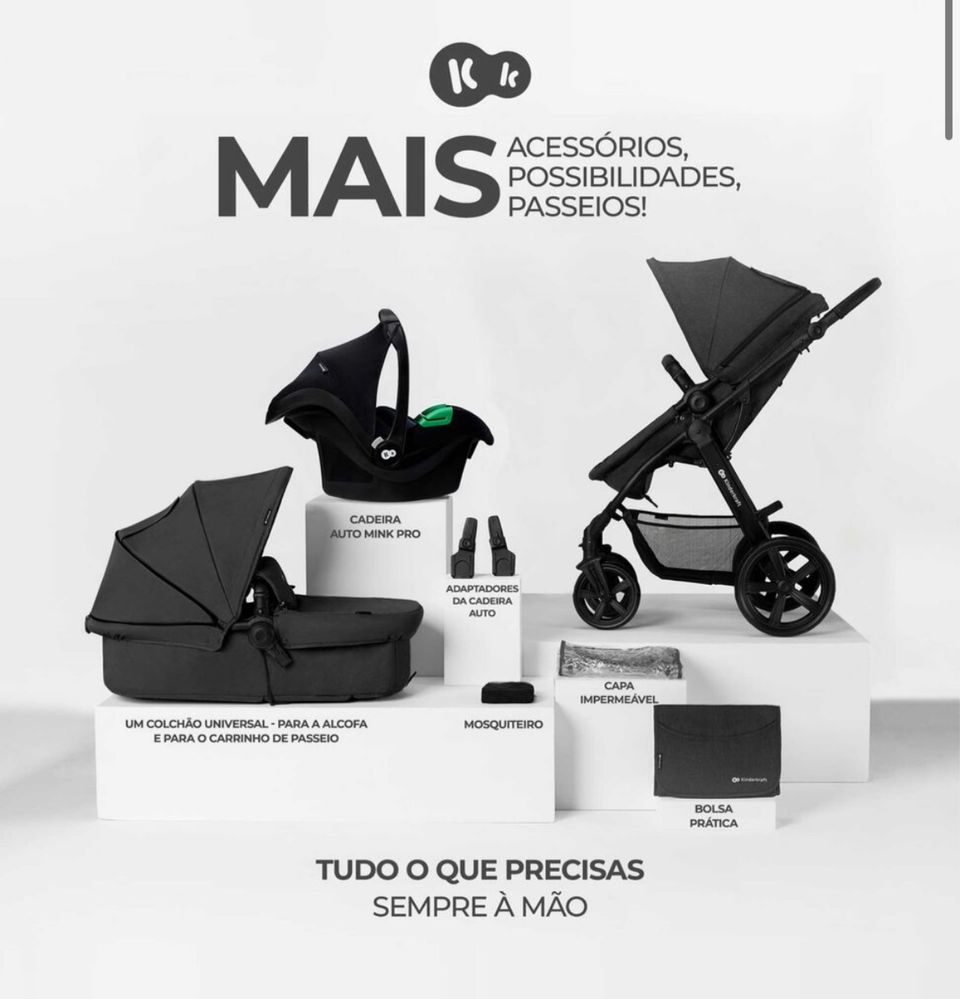 Conjunto De Rua 3 Em 1 Kinderkraft Moov Ct, Black