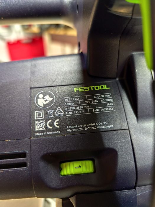 1600W Festool TS75 EBQ занурювальна пила Фестул оригінал погружна