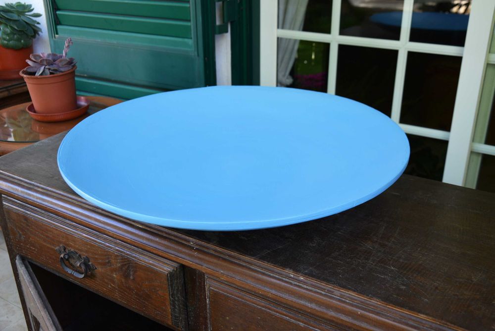 Prato Grande Madeira Azul 60cm
