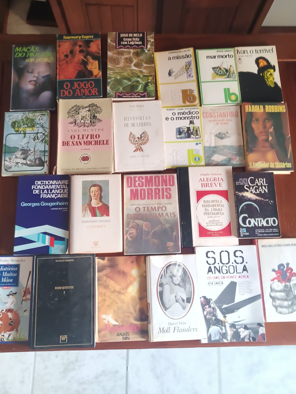 Livros usados de diversas temáticas/autores