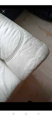 Kanapa sofa (biała skóra)