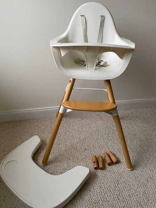 CHILDHOME krzesełko do karmienia EVOLU 2 Natural/White