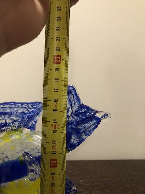 Figurka ryba ze szkła murano