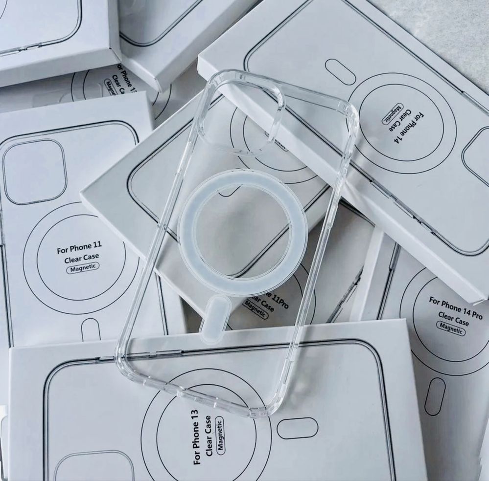 Прозорий чохол Айфон ‼️ Силіконовий чехол MagSafe iPhone X-15 Pro, Max