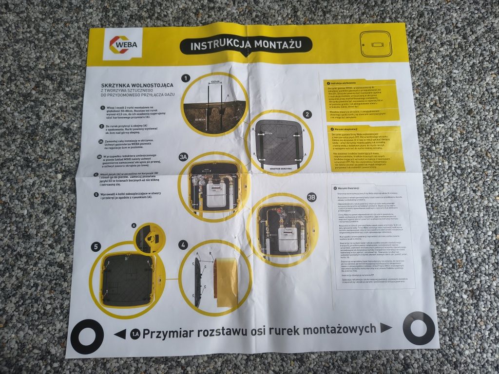 Skrzynka na gaz tworzywo 60x60 tył plecy Weba